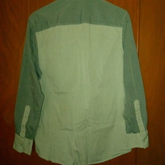 International Concepts Two Tone Gray Casual Button Down Shirt - Picture 7 of 14